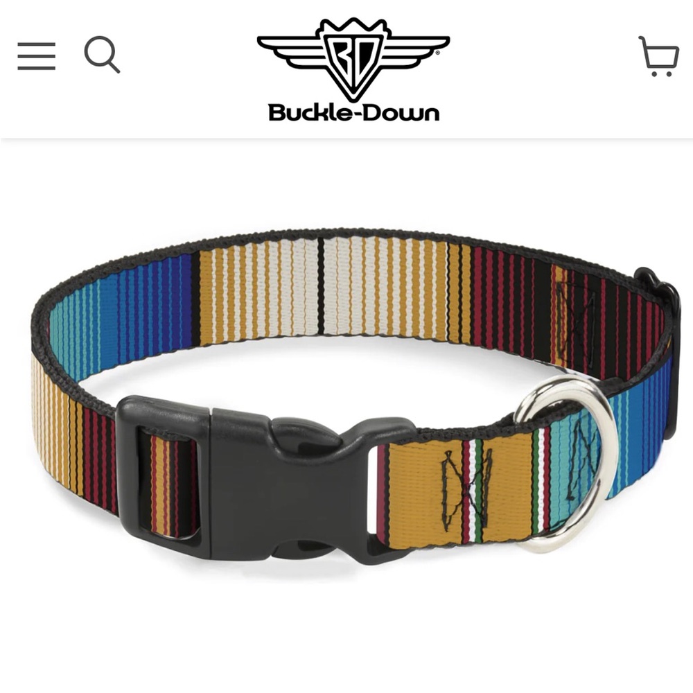 2/$20 NEW Dog Pet Collar ZARAPE Adjustable MEDIUM 11”-17” Neck Size Multicolored